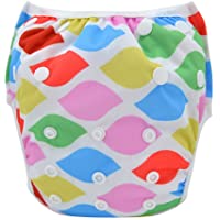 Happy Cherry Pañal Bañador de Tela y TPU Ajustable Reutilizable Lavable Swim Diaper para Bebé Niño Niña